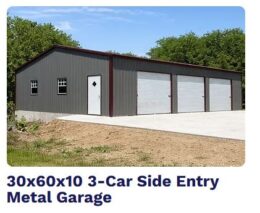 3 car garage side entry