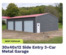 30 x 40 3 car garage